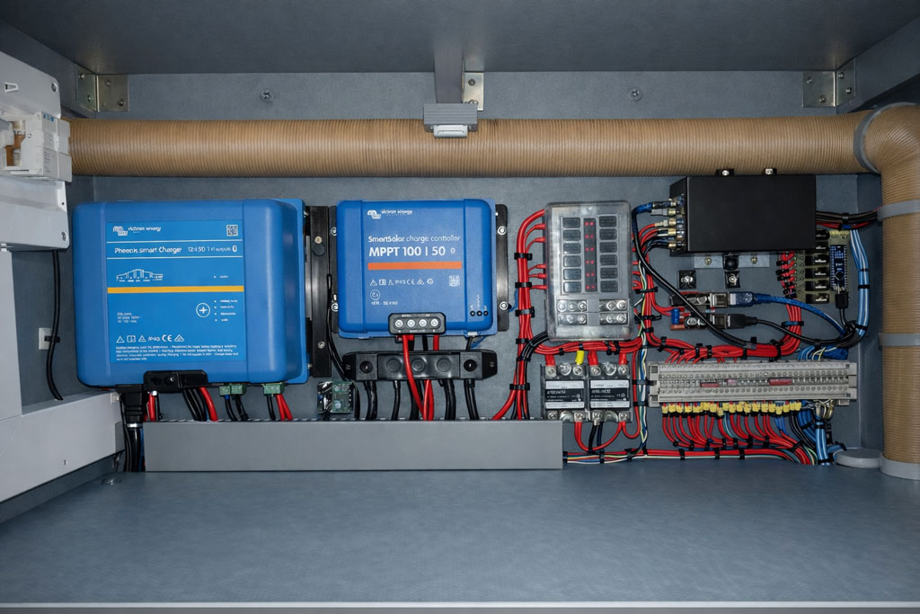 Zaawansowana instalacja elektryczna 12V w kamperze oparta na systemie Victron Energy i akumulatorze LiFePO4 – mobilny serwis Last Hope Workshop Warszawa