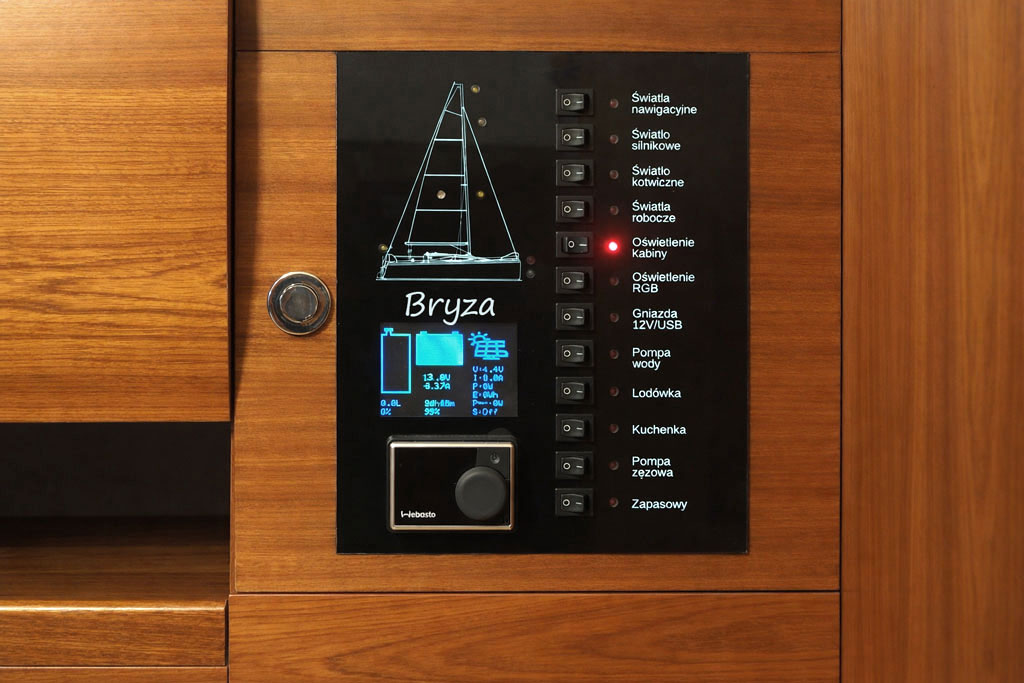 Panel elektryczny do łodzi żaglowej